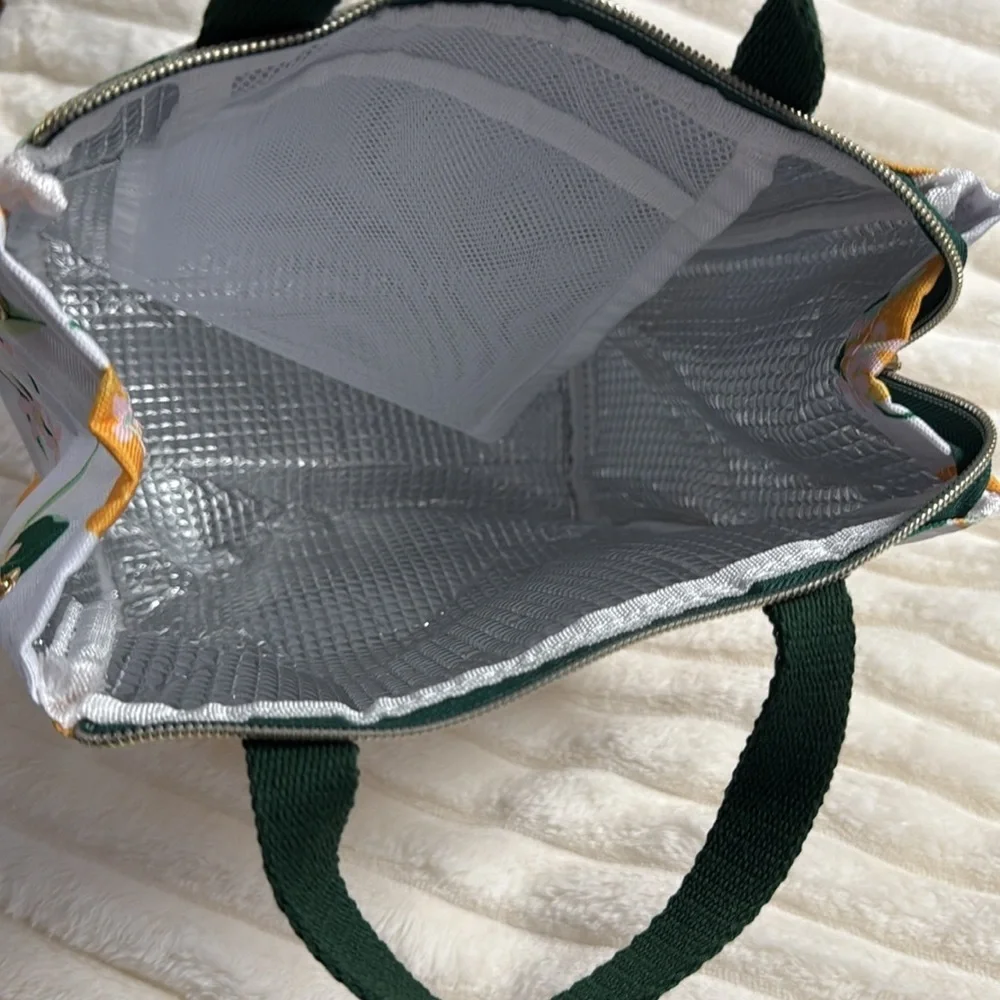 Kate Spade White and Green Floral Lunch Bag - Picture 4 of 6
